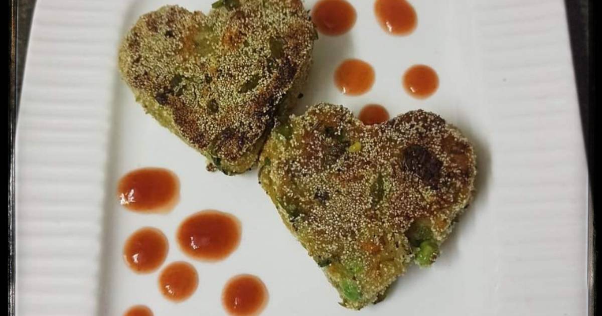 Shallow Fry Vegetable Cutlet (No cornflour added) Recipe by Priya