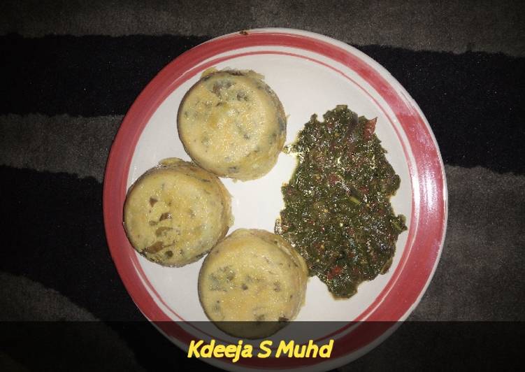 Recipe of Favorite Moi Moi With Spinach Sauce