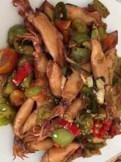 Foto resep #3 Oseng Cumi Asin Cabe Ijo Sederhana