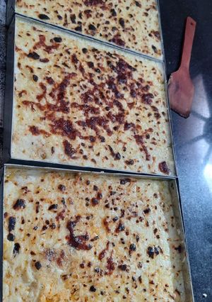 صورة لوصفة معكرونة بالبيشاميل 🍝🥟🧀 ودجاج توب 😊🥰😘