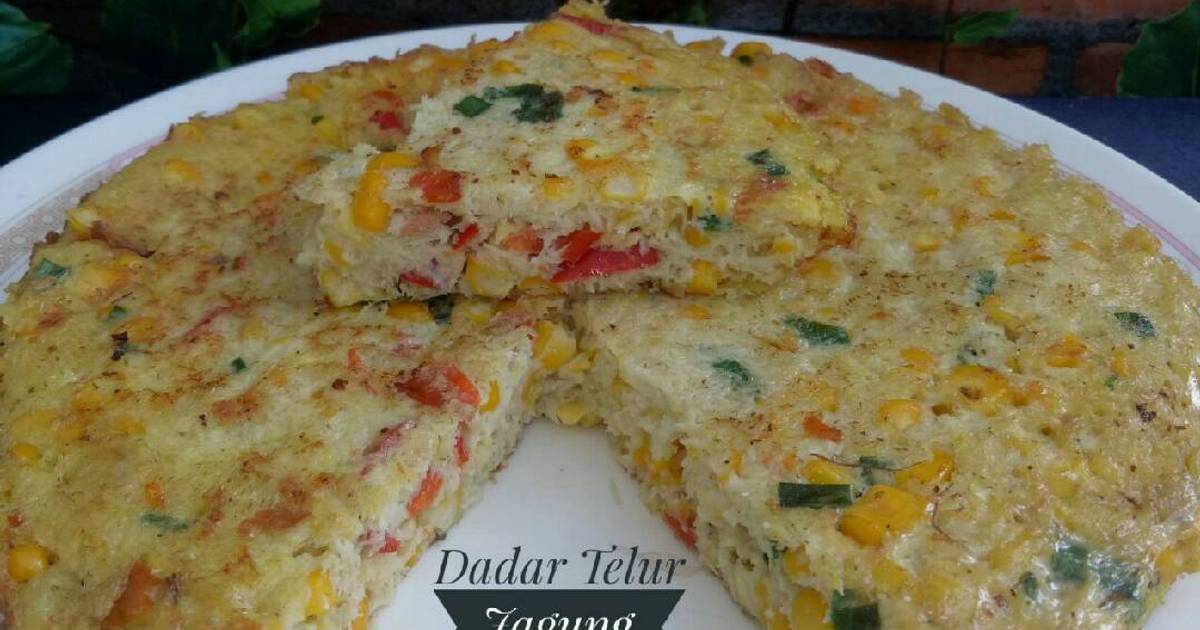 Resep Telur Dadar Jagung Pedas Kelapa Muda Omelet Dandelion Oleh