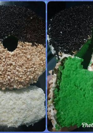 Foto resep Bolu pandan 3 rasa
