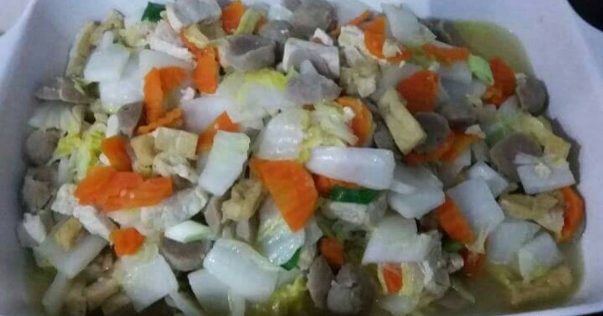 Resep Cah sawi putih wortel bakso oleh Dapur Clara ...