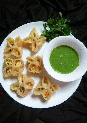 A picture of Butterfly Cheesy Momos.