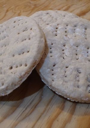 Una foto de Pan de avena exprés (flatbread / English muffin)