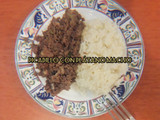 Picadillo con plátano macho