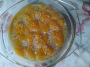 Una foto de flan de queso