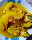 Masak tempoyak ikan Tengalan (Ikan sungai)