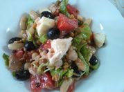 Una foto di fagioli cannellini insalata