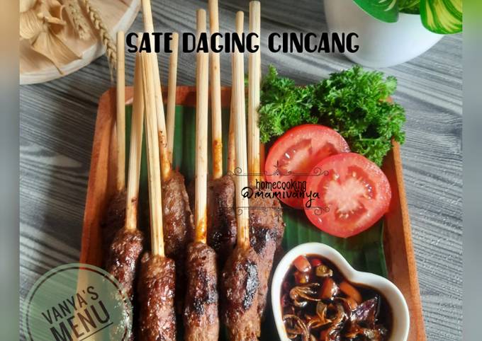 Cara Membuat Sate daging sapi cincang Menu Enak