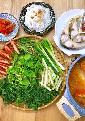 Hình của món Riêu cá chép.