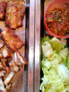 รูปของ น้ำพริกปลาร้า หมูสามชั้นย่าง