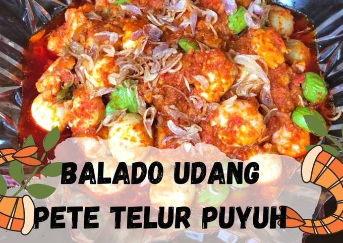 Balado Udang Pete Telur Puyuh