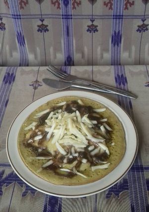 Foto resep Banana pancake with chocolate sauce #Maree
