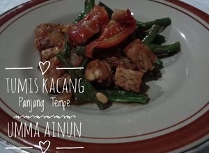 Foto resep 10) Tumis Kancang Panjang Tempe