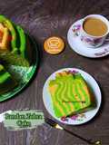 Pandan Zebra Cake (takaran gelas)