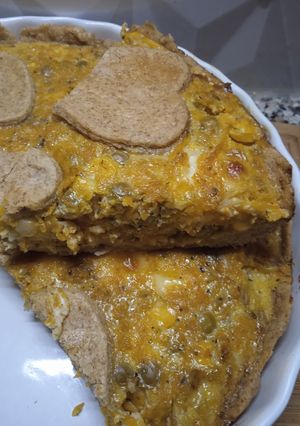 Una foto de Tarta de calabaza y panceta!