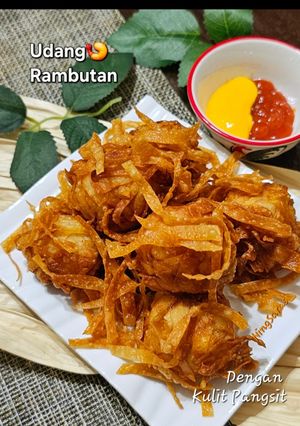 Foto resep Udang🍤 Rambutan Simpel ala Mi3 Gaco@n🤭_ (dengan Surai dr Kulit Pangsit😋)