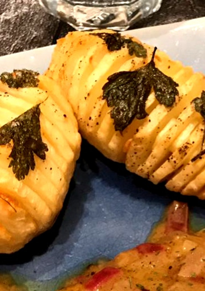 Una foto de Patatas Hasselback