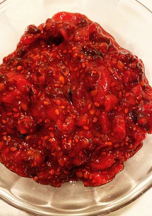 A picture of Keto Blackberry and Strawberry Chia Jam.