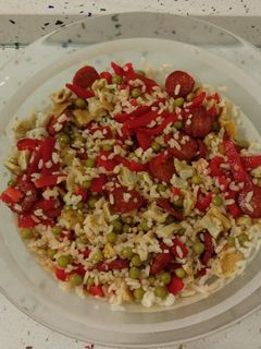 Una foto de Arroz tres delicias