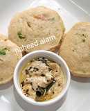 Oats Idli With Peanut Chutney