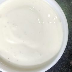 A picture of Homemade eggless mayonnaise in mixer.