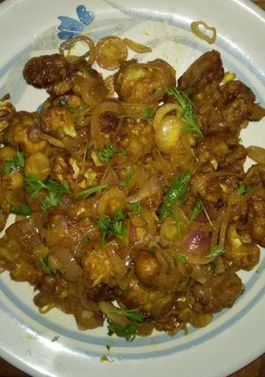 A picture of Gobi chilli without food colour.