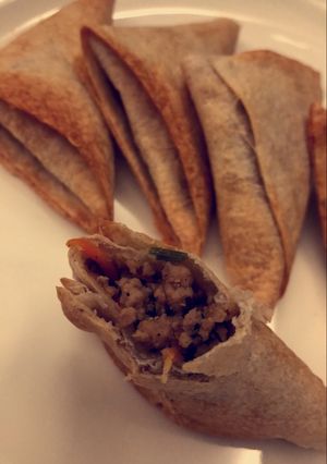 صورة لوصفة سمبوسة اللحم بالشبت