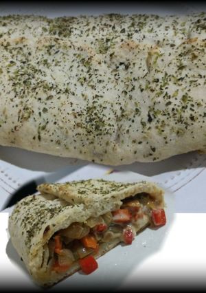 Una foto de Pan relleno casero