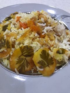 عکسی از دستور کئی پلا (ته چین کدو حلوایی)