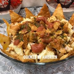 A picture of Dahi Phulki with Papri Chana Chaat Recipe.