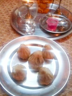 A picture of Fried Modak.