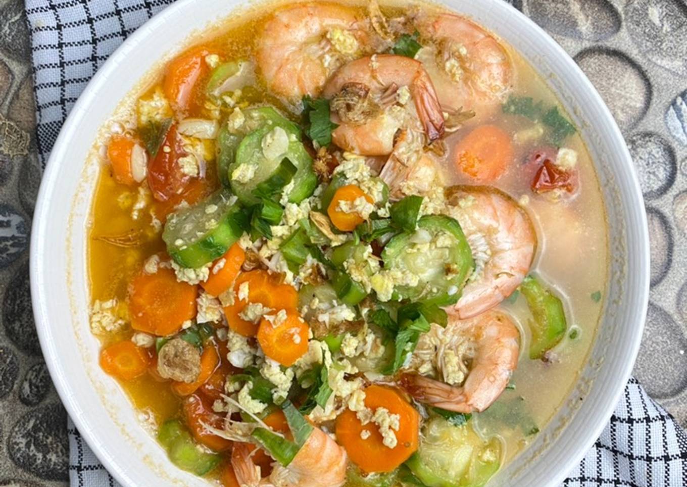 Oyong Udang Kuah Telur