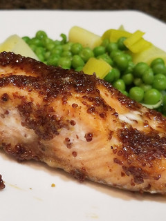 A picture of Honey Mustard Glazed Salmon.
