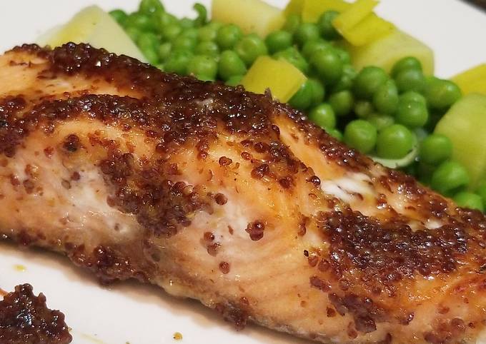 Simple Way to Prepare Speedy Honey Mustard Glazed Salmon