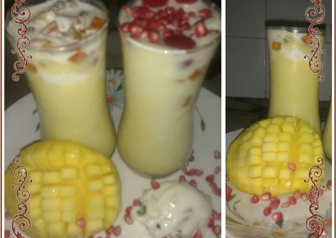 Mango shake with ice cream