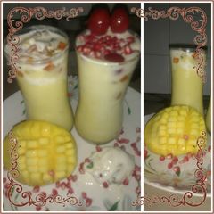 Mango shake with ice cream A picture of Mango shake with ice cream.
