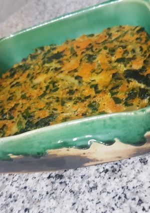 Una foto de Tortilla de zapallo y espinacas