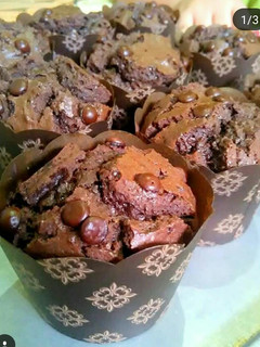 Foto resep Chocolate custard muffin