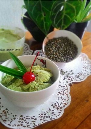 Foto resep Ice Cream Dung Dung Kacang Hijau(es cream)+ tips