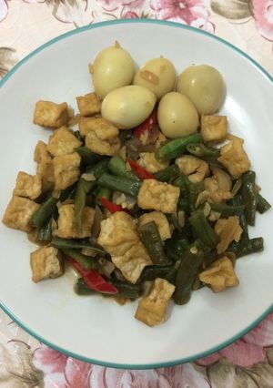 Foto resep Tumis Teriyaki (Kacang Panjang, Tahu & Telur Puyuh) tanpa garam