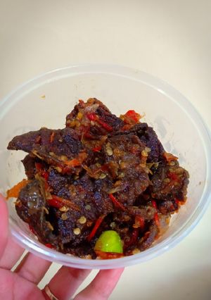 Foto resep Dendeng paru + peteuy