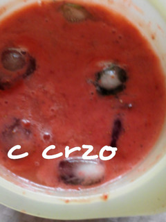 Una foto de Gazpacho de fresas