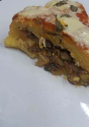 Una foto de Pastel de polenta