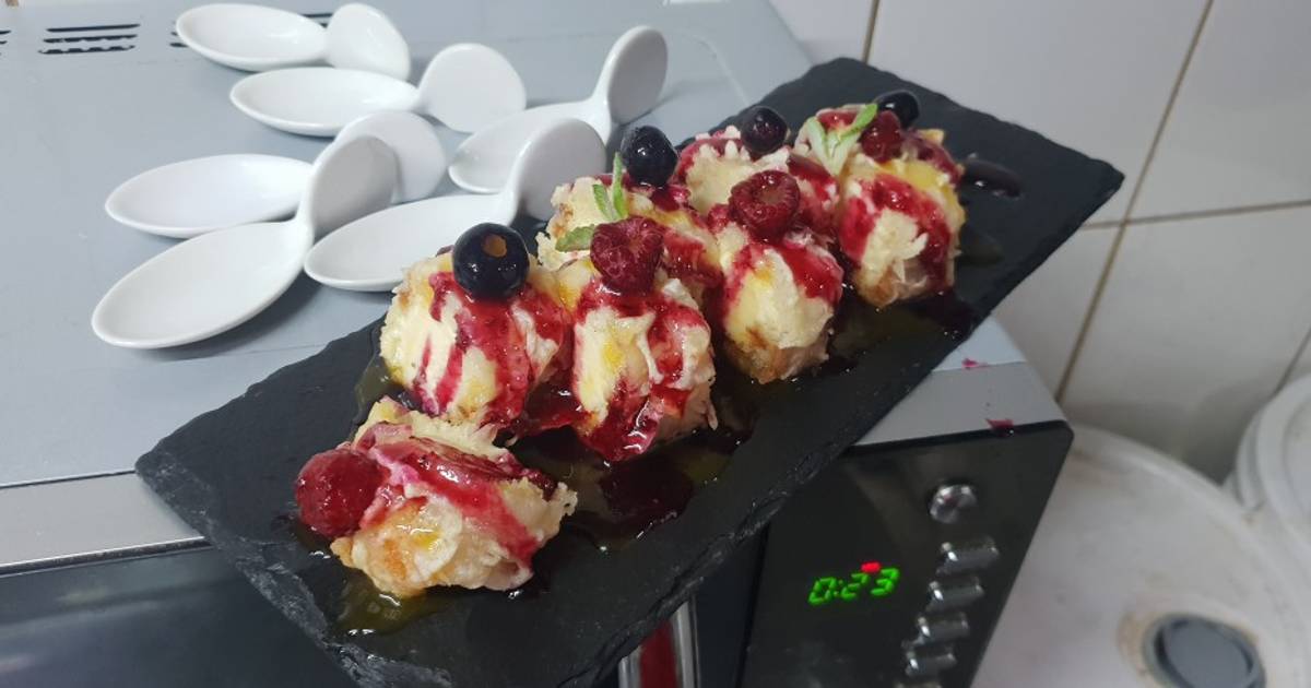 Roll dulce de Helado y tempura Receta de Alejandro- Cookpad