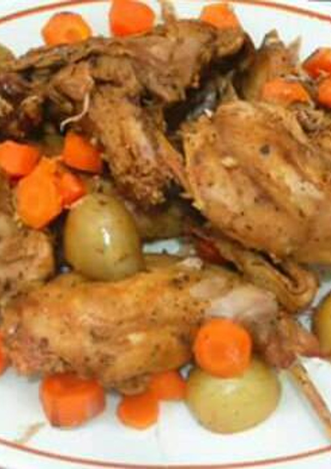 Una foto de Conejo a la Erdogan (Olla de cocción lenta-SlowCooker-CrockPot)