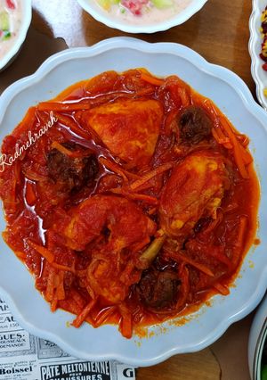 عکسی از دستور خورشت هویج با مرغ