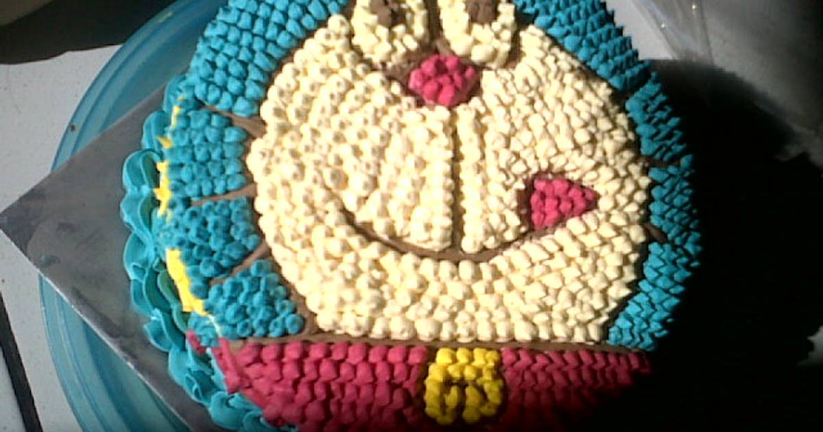 Resep Kue Ulang Tahun Doraemon Base Cake Bolu Putih Telor Rasa White Coffe Oleh Pawoen Vadyl Cookpad