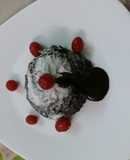 Microwave eggless molten lava cake